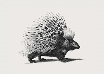 Illustration des Stachelschweins