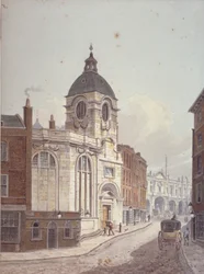 Kirche St. Benet Fink, Threadneedle Street, City of London, 1810