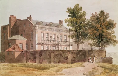 Ansicht von Grosvenor House in Millbank, 1809