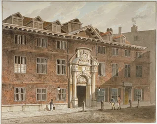 Westfassade von Blackwell Hall, King Street, City of London, 1811
