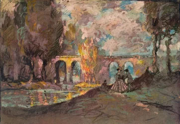 Eine Landschaftszeit-Skizze, ca. 1916