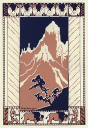 In jener Nacht, als das ganze Dorf schlief, ging der Junge zum Fuß des Berges