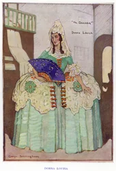Die Duenna von Sheridan: Donna Louisa (Farblithografie)