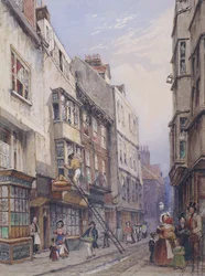Bell Yard in der Nähe der Chancery Lane, London, 1835