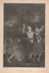 Westfenster der Kapelle, New College Oxford, Anbetung der Hirten, aus der Geburtsszene