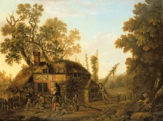Hopfenpflücken, ca. 1760