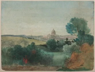 Sankt Peter von der Campagna aus gesehen, ca. 1850