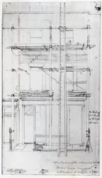 Das Äußere von Isaacs Haus wird gestrichen, 1843