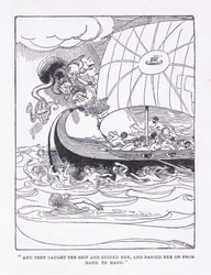 Und sie fingen das Schiff und führten es, und reichten es von Hand zu Hand, aus Die Helden, veröffentlicht von George Allen und Unwin 1929