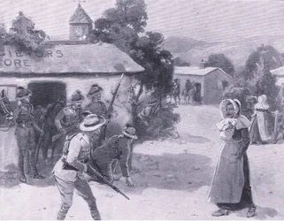 Bethunes Lockvögel, aus After Pretoria: Der Guerillakrieg veröffentlicht von Harmsworth Bros Limited, 1901