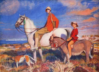 Hilda und Mary in Studland Bay, Dorset, ca. 1930