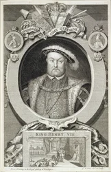 Heinrich VIII. (1491-1547), nach einem Gemälde in der Royal Gallery in Kensington