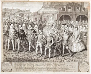 Königliche Prozession von Königin Elizabeth I., ca. 1580