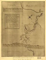 George Washingtons Karte, begleitend zu seinem "Journal to the Ohio", 1754. LOC 99446116