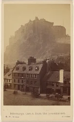 Edinburgh Castle vom Grassmarket aus