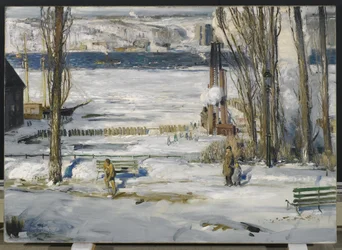 Ein Morgen im Schnee – Hudson River