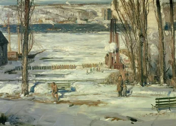 Ein Morgen im Schnee - Hudson River, 1910