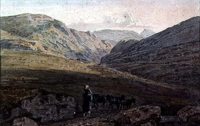 Gebirgige Landschaft - Abend