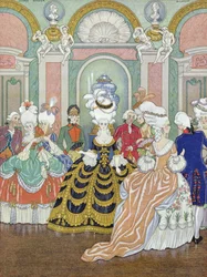 Ballsaalszene, Illustration aus 