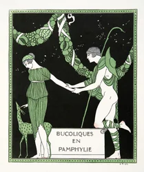 Bucoloques en Pamphylie, Illustration aus Les Chansons de Bilitis von Pierre Louys