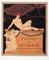 Elegies a Mytilene, Illustration aus Les Chansons de Bilitis von Pierre Louys, veröffentlicht 1922