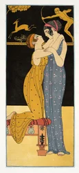 La Desir, Illustration aus Les Chansons de Bilitis von Pierre Louys, veröffentlicht 1922