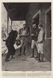 Wie Nachrichten aus Ladysmith gebracht werden, Korrespondenten schicken einen Läufer los