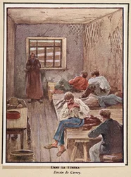 In der Tscheka; aus Histoire des Soviets, veröffentlicht 1922