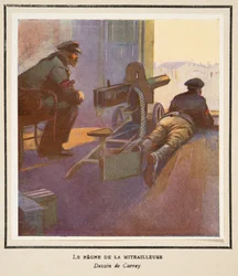 Die Macht des Maschinengewehrs, aus Histoire des Soviets, veröffentlicht 1922