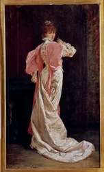 Ganzkörperporträt der französischen Schauspielerin Henriette Rosine Bernard, genannt Sarah Bernhardt (1844-1923)