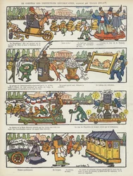 Prozession der republikanischen Institutionen. Illustration für Le Rire