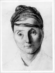 Eine stolze Schneiderin, - in „Etude de la physiognomy des alienes“, Zeichnung von Gabriel