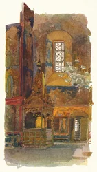Innenansicht der Kirche St. Nikolaus, Jaroslawl, ca. 1900