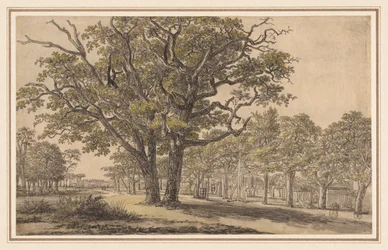 Landschaft recto Zwei Ansichten von Paris verso, erste Hälfte 1800er Jahre