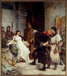 Ein Stigma im Mittelalter Gemälde von Georges Moreau de Tours (1848-1901) 1885 Nantes, Musée des Beaux Arts