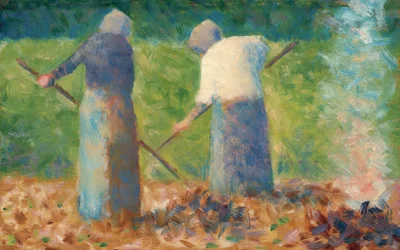 Heuarbeiter in Montfermeil, um 1882