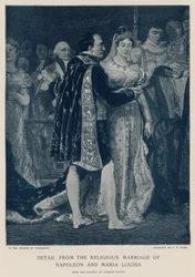 Detail der religiösen Hochzeit von Napoleon und Maria Louisa