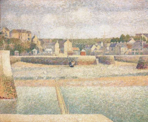 Der äußere Hafen von Porten-Bessin bei Ebbe