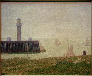 Spitze der Hafenmole von Honfleur