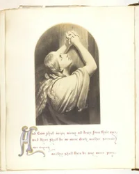 Ohne Titel [Illustration mit biblischem Zitat], 1855-68