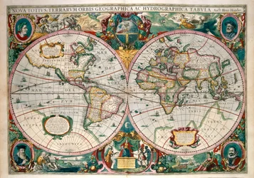 Weltkarte, Amsterdam 1633