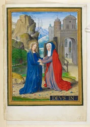 Add. 34294, f.61 Die Heimsuchung, Illustration aus 