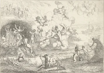 Merkur übergibt Bacchus den Nymphen (Das Leben der Bacchanten)