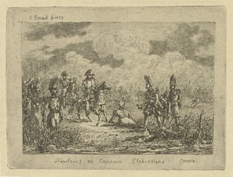 Napoleon bei gefallenen Soldaten