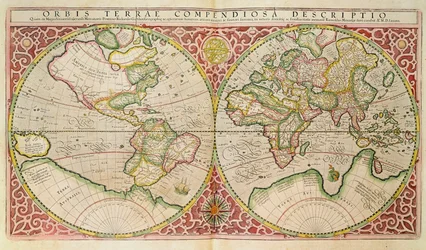 Doppelhemisphären-Weltkarte, 1587