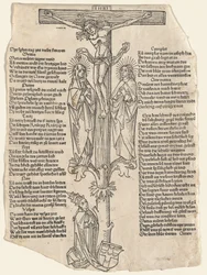 Christus am Kreuz mit Papst Pius II