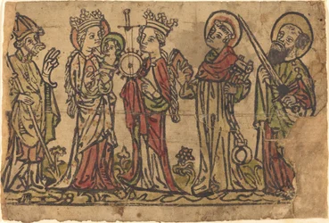 Madonna und Kind mit vier Heiligen
