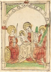 Madonna zwischen den Heiligen Katharina und Barbara