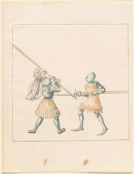 Freydal, Das Buch der Turniere und Turniere von Kaiser Maximilian I.: Kämpfe zu Fuß (Turniere)(Band III): Tafel 147