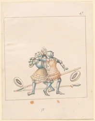 Freydal, Das Buch der Turniere und Turniere von Kaiser Maximilian I.: Kämpfe zu Fuß (Turniere)(Band III): Tafel 152